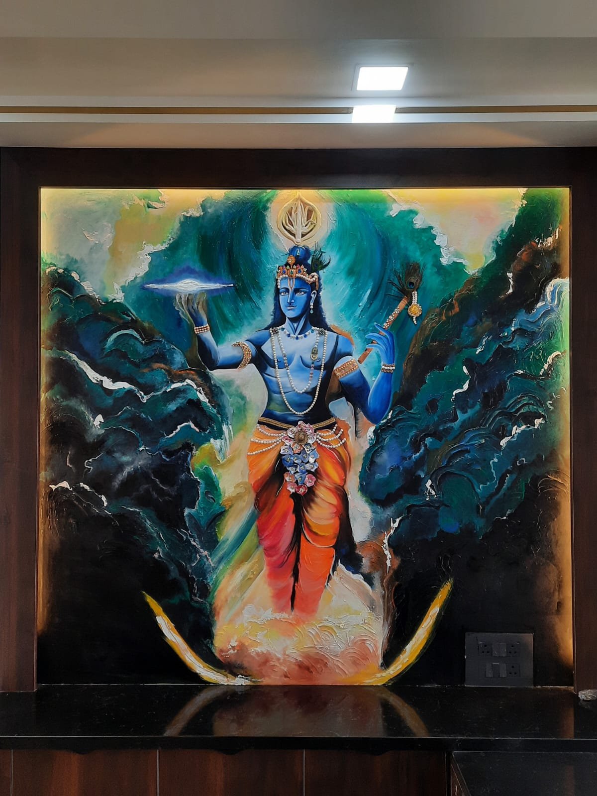 WALL ART KRISHNA 6FT BY 8FT